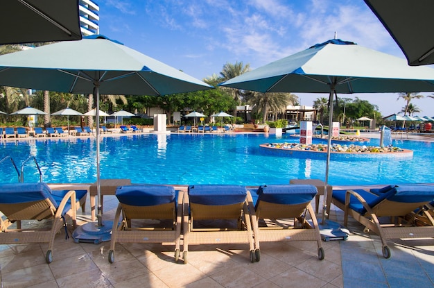 Beautiful swimming pool in hotel