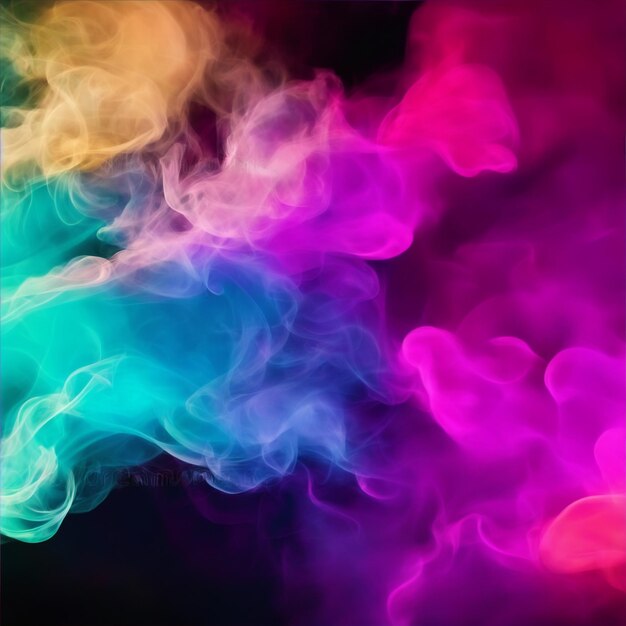 A beautiful swirling smoke forms abstract cloud background generated by ai