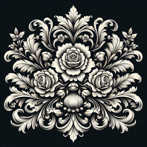 beautiful symmetrical decorative ornament generated by ai