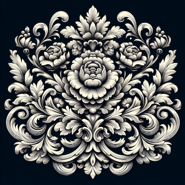 beautiful symmetrical decorative ornament generated by ai