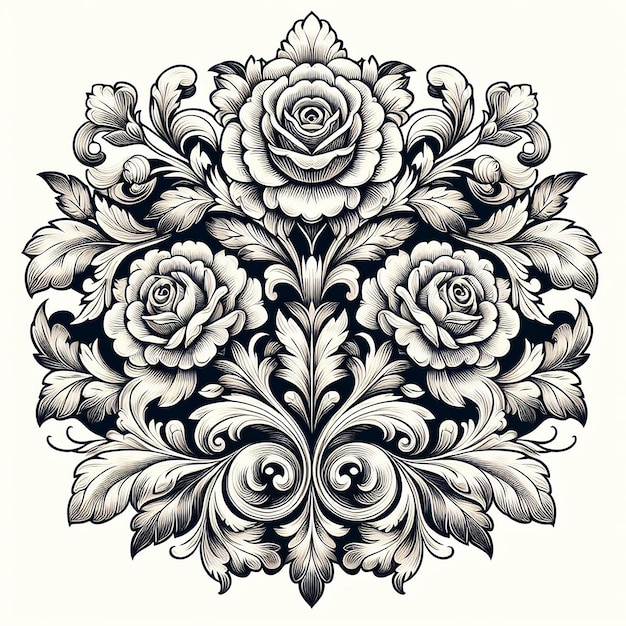 beautiful symmetrical decorative ornament generated by ai