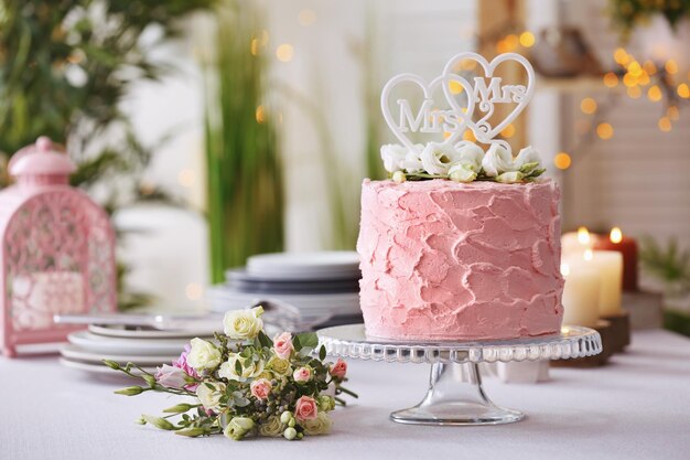 Beautiful table served for lesbian wedding