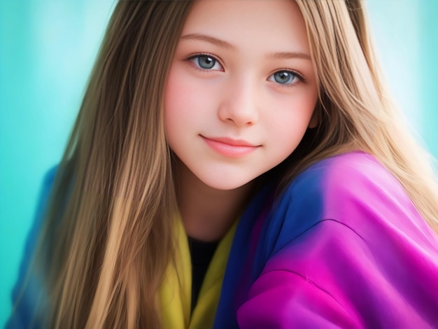 Beautiful teenager girl portrait Ai Generated