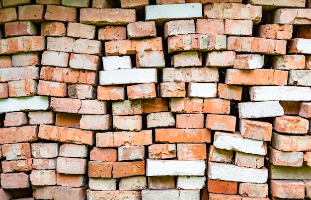 Beautiful texture old brick from big wall block