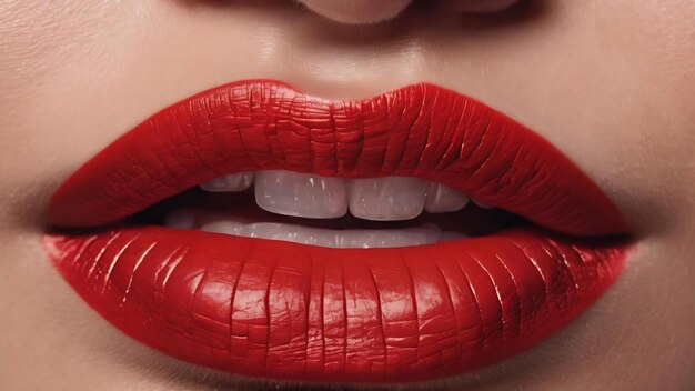 Beautiful texture of a rich bright red color scarlet color texture of lipstick eyeshadow paint liqui