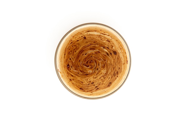 Beautiful of textured coffee drink isolated