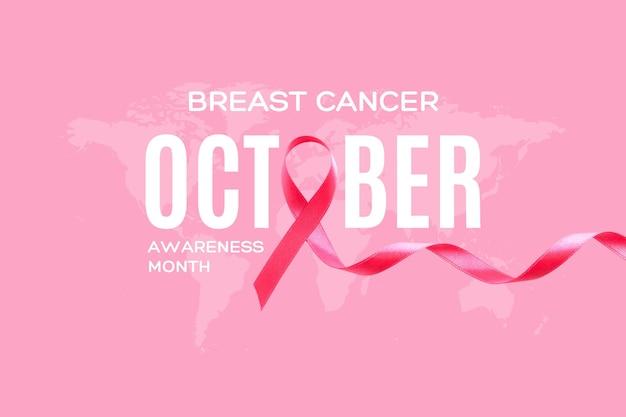 a beautiful thematic card for breast cancer month