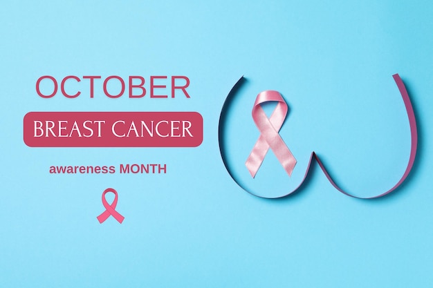a beautiful thematic card for breast cancer month
