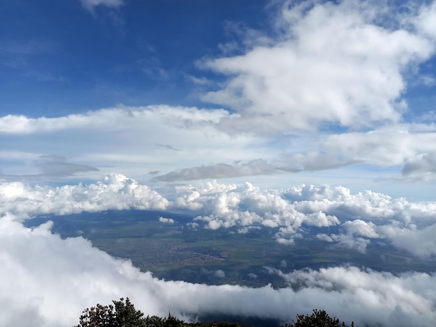 Beautiful top cloud view from top mountain