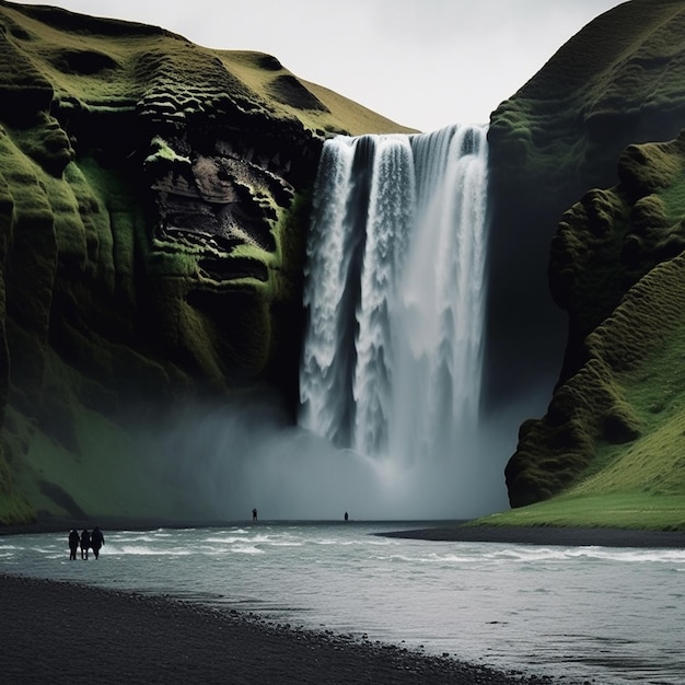 Beautiful torrent of skogafoss 4