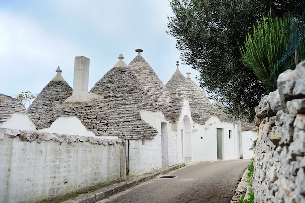 Beautiful town of Alberobello with trulli houses, Apulia region, Southern Italy