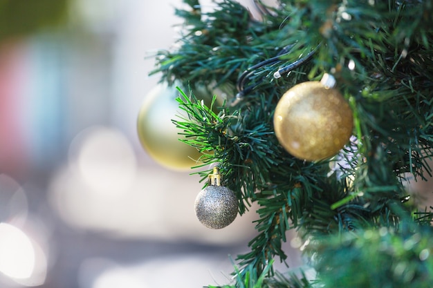 Beautiful traditional Christmas decor closeup