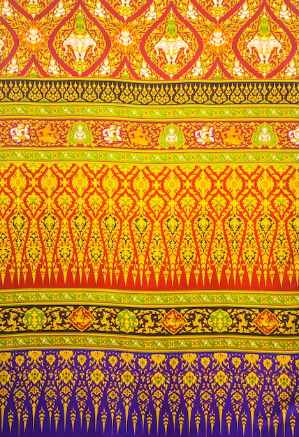 Красивая традиционная тайская ткань