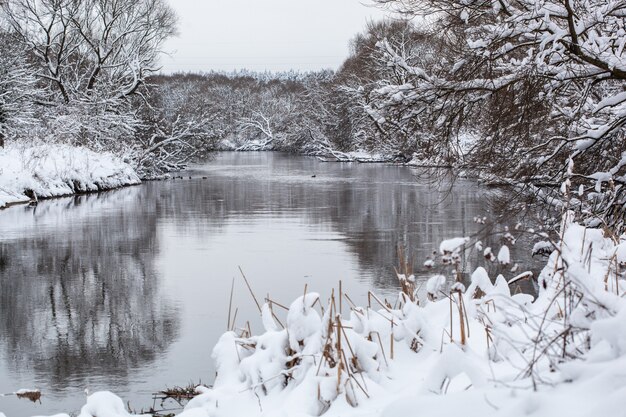 Beautiful tranquil winter scenery