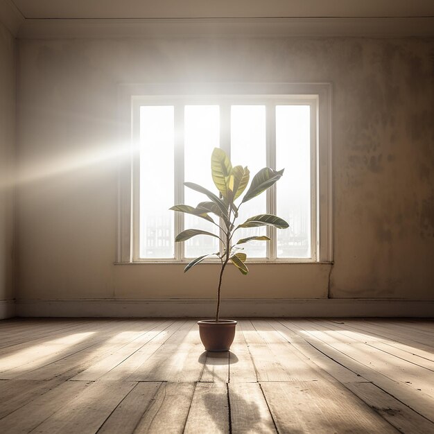 Foto bellissimo albero di fico nella stanza