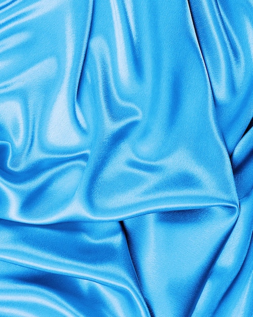 Beautiful trendy blue Silk close up