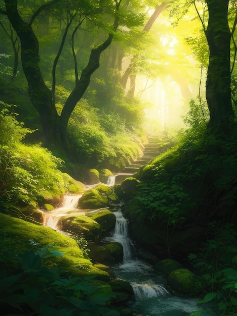 A beautiful trickling streambackgrounf