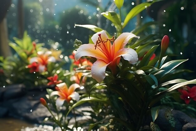 Photo beautiful tropic flowers