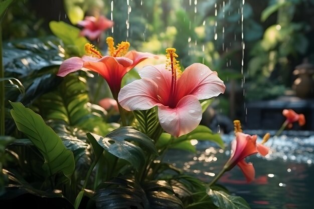 Photo beautiful tropic flowers