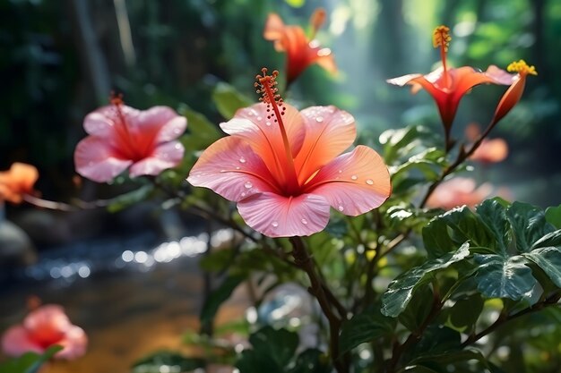 Photo beautiful tropic flowers