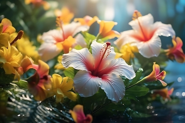 Photo beautiful tropic flowers