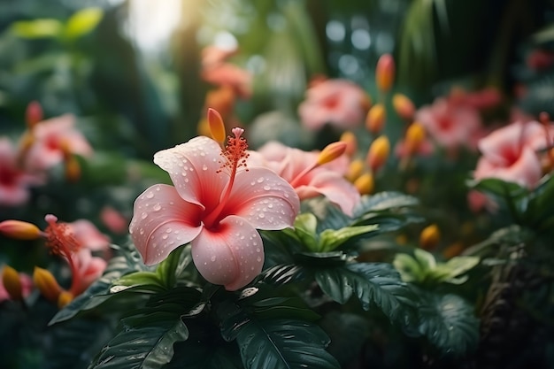 Photo beautiful tropic flowers