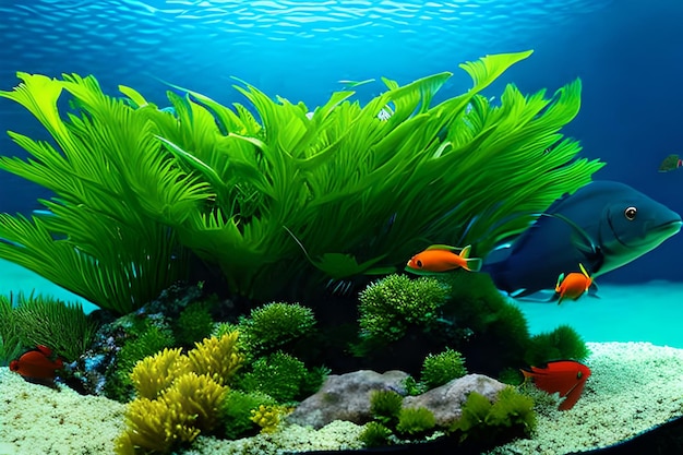 Beautiful tropical aqua Scape