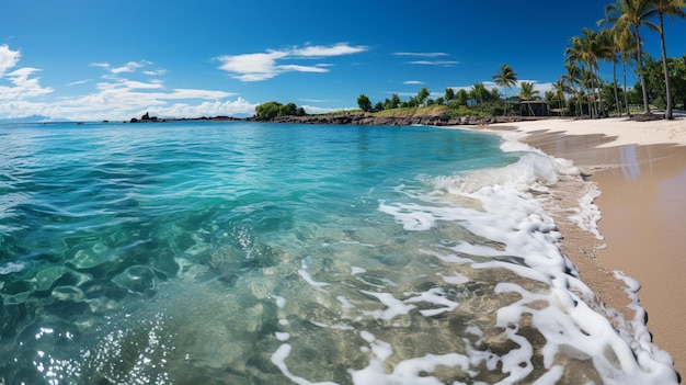 Beautiful tropical beach banner