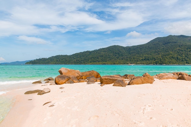 beautiful tropical beach and island