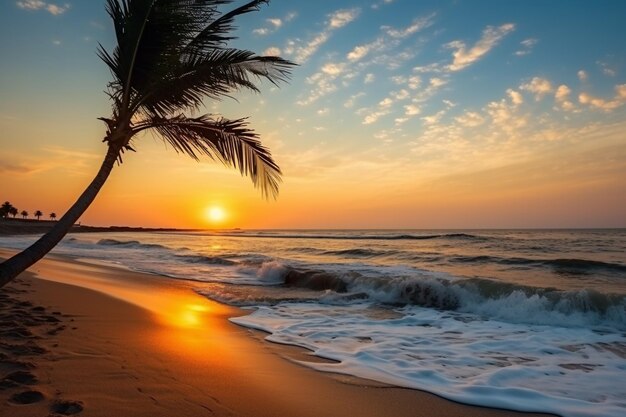 Beautiful tropical beach sea ocean with white cloud and blue sky background for travel vacation trip