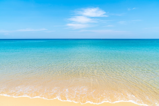 Beautiful tropical beach and sea in paradise island 