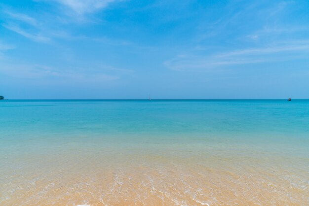 Beautiful tropical beach and sea in paradise island 