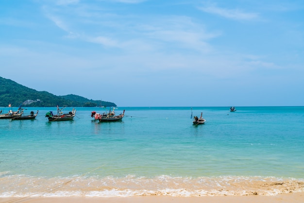 Beautiful tropical beach and sea in paradise island 