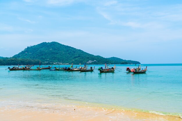 Beautiful tropical beach and sea in paradise island 