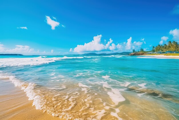 Beautiful tropical beach and sea on a sunny day