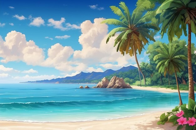 Beautiful tropical beach and sea