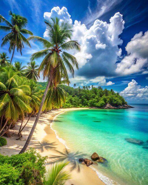 Photo beautiful tropical beach and sea