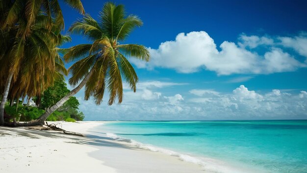 Красивый тропический пляж и море