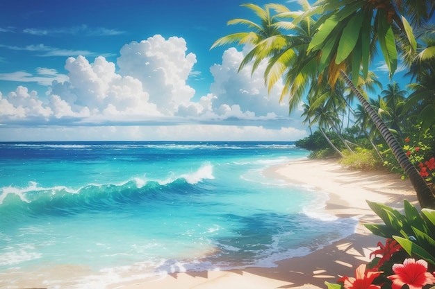 Beautiful tropical beach and sea