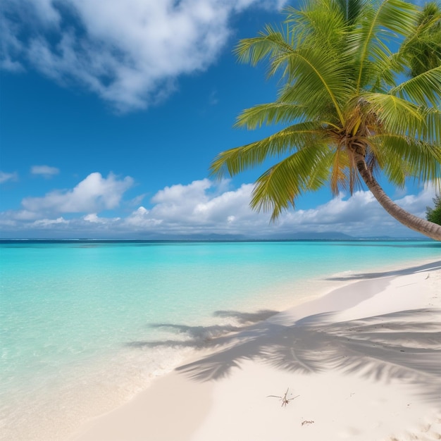 Beautiful Tropical Beach with White Sand Turquoise