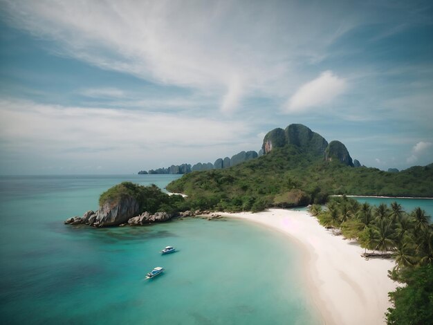 タイの美しい熱帯の島と海