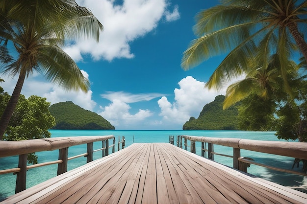 Beautiful tropical landscape background concept for summer travel and vacation