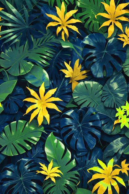 Beautiful tropical leaves background