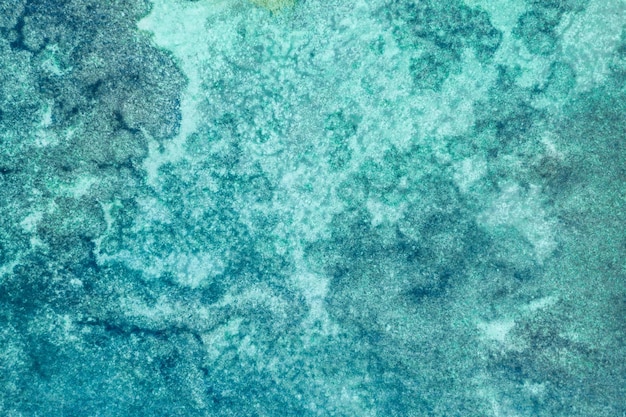 아름다운 열대 자연 환경, 푸른 푸른 석호의 산호초. 수면 질감