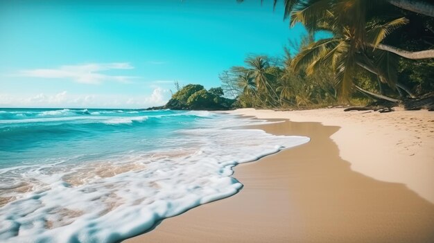 Beautiful tropical ocean coast deserted