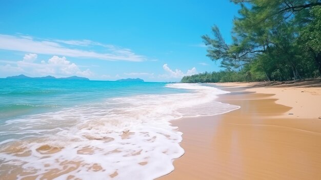 Beautiful tropical ocean coast deserted