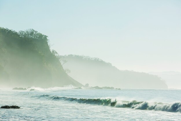 Beautiful tropical Pacific Ocean coast in Costa Rica