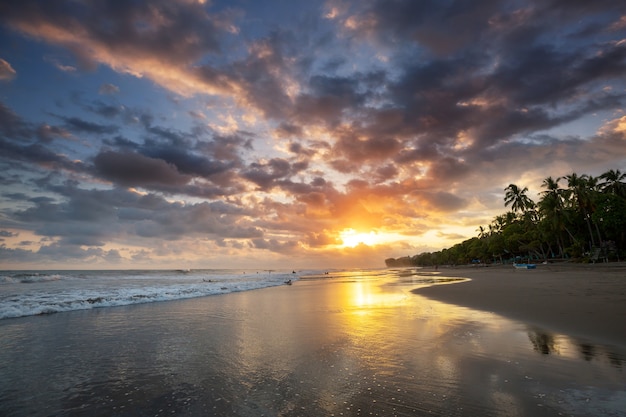 Beautiful tropical Pacific Ocean coast in Costa Rica