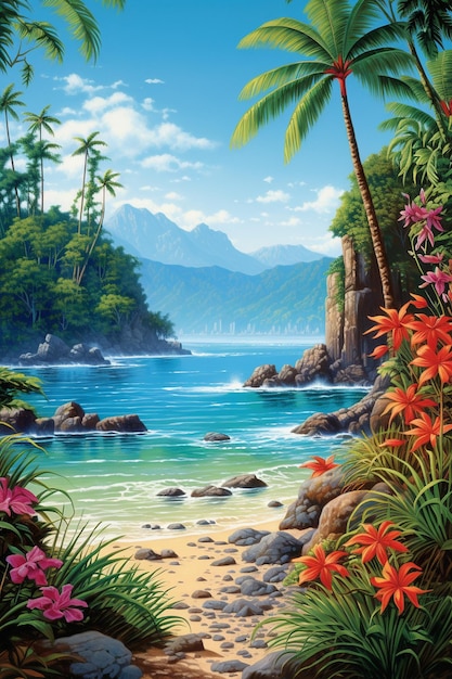 beautiful tropical scene