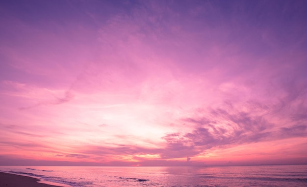 beautiful tropical sunrise and beach in Thailand.